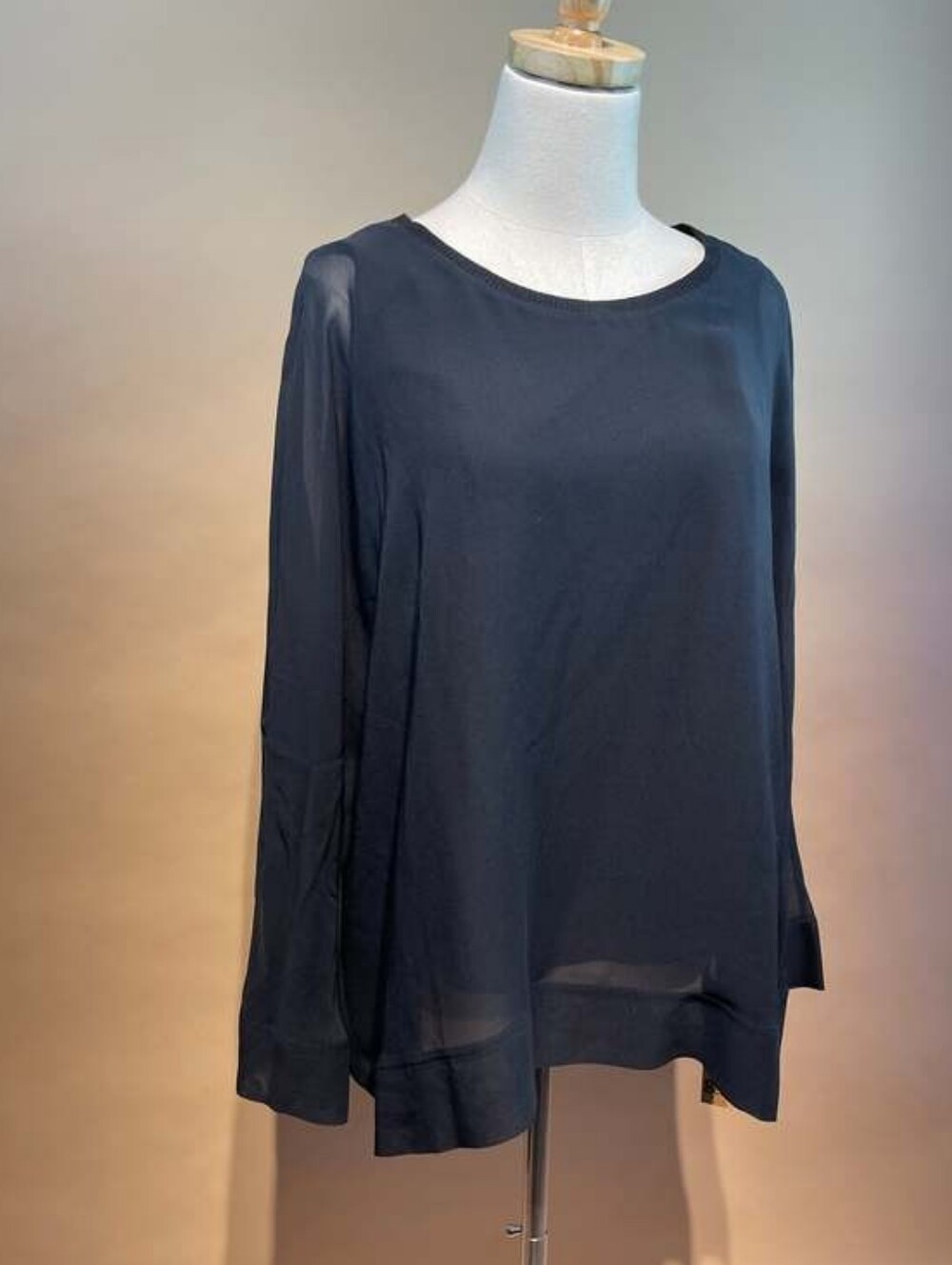 GOSilk Go Kimono Black Blouse Size M
